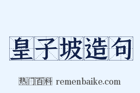 皇子坡造句是什么意思的图片